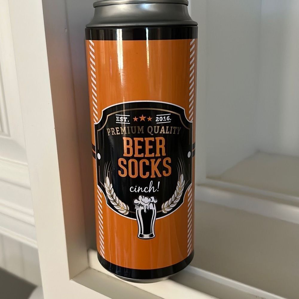 Beer Socks Sealed in Can